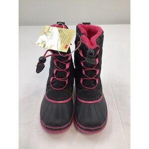 Tamarack Girls Size 3 Ice Breaker Snow Boots 3M Thinsulate Pink Black Warm